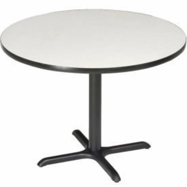 National Public Seating Interion® 42" Round Counter Height Restaurant Table, Gray 695805GY